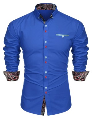 Mens-Casual-Button-Down-Paisley-Shirt-3