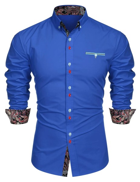 Mens-Casual-Button-Down-Paisley-Shirt-3