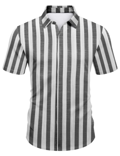 Mens-black-and-white-striped-short-sleeved-shirt-3