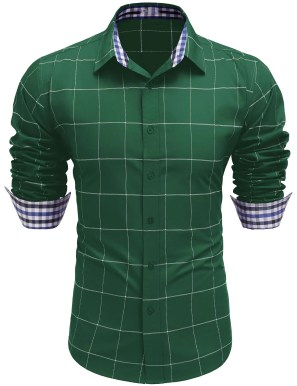 Mens-blue-plaid-long-sleeved-shirt-3