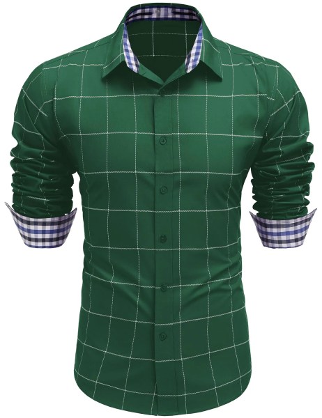 Mens-blue-plaid-long-sleeved-shirt-3