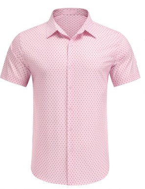 Mens-wrinkle-free-polka-dot-short-sleeved-shirt-4