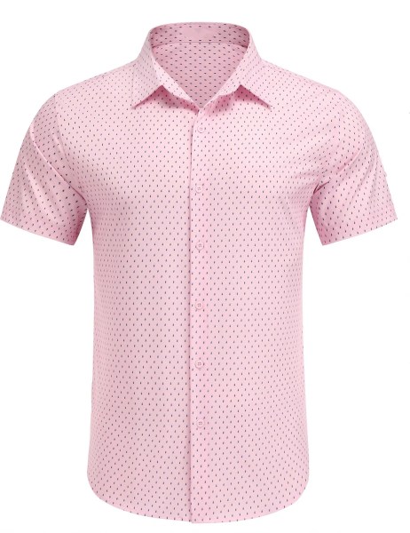 Mens-wrinkle-free-polka-dot-short-sleeved-shirt-4